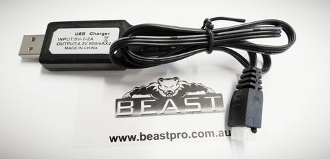 FREE 2 CELL BATTERY CHARGER USB FOR GEL BALL GUN BLASTER : BEASTPRO