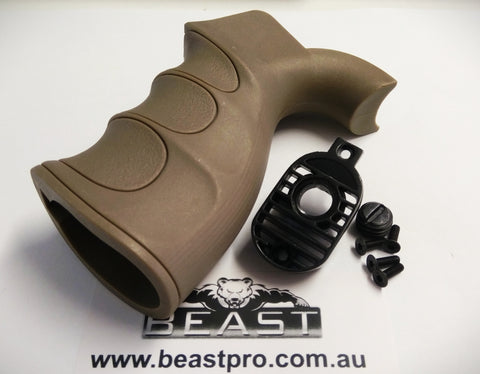 480 MOTOR NYLON GRIP/MOTOR MOUNT V2 METAL PLATE (SAND COLOUR) : BEASTPRO