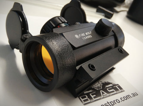 FIRE WOLF RED DOT METAL SCOPE : BEASTPRO GEL BALL GUN BLASTER