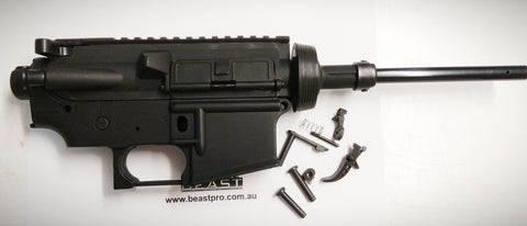 NYLON SPLIT RECEIVER KIT WITH METAL TRIGGER + ACCESSORIES WELL M4 : BEASTPRO