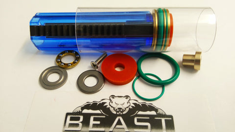 DOUBLE ORING HEAD + PISTON + CLEAR CYLINDER + BEARING + EXTRAS : BEASTPRO UPGRADE GEL BALL GUN BLASTER