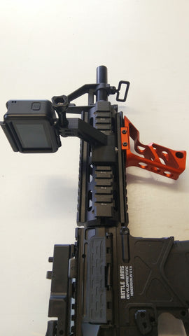 PICATINNY RAIL OFFSET CAMERA MOUNT FOR GOPRO + SJCAM ETC
