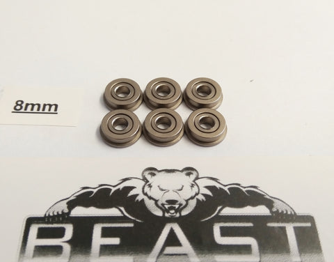 8mm BEARINGS SET OF (6) FOR GEARBOX GEL BALL GUN BLASTER HIGH QUALITY