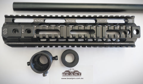 ALLOY FISHBONE KIT GUARD #NOVESKE ( 9"/229mm) SUPER HQ  FOR M4A1 GEN8 : GEL BALL GUN BLASTER : BEASTPRO