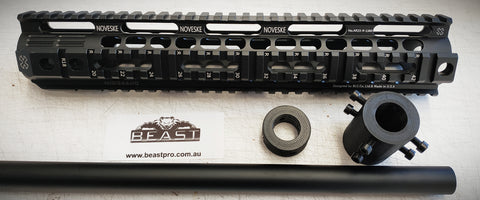 ALLOY FISHBONE KIT GUARD #NOVESKE ( 12"/305mm) SUPER HQ  FOR M4A1 GEN8 : GEL BALL GUN BLASTER : BEASTPRO