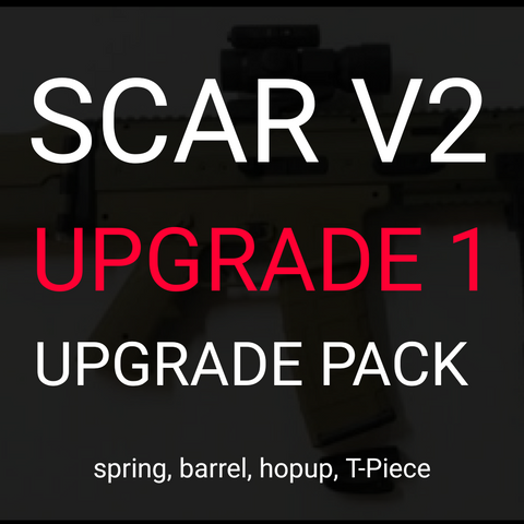 BeastPro UPGRADE:  SCAR V2 (GEN2) Upgrade Pack (No:1) Gel Ball Gun. Barrel, T-Piece, Spring, Hopup 11.1v Battery Opt - BeastPro Store