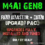 UPGRADED M4A1 GEN8 TOY BLASTER + XM316 RECIEVER + ALL STAGE 2 UPGRADES (INSTALLED) + 11.1V + CHARGER + RIFLE BAG + MORE : BEAST