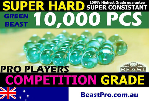 BeastPro 10,000 7-8mm GEL balls HIGH GRADE HARDENED GREEN GEL GUN AMMO - BeastPro Store